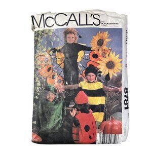 McCalls Costume Pattern Size Medium Butterfly Ladybug Bumblebee Spider Retro CUT
